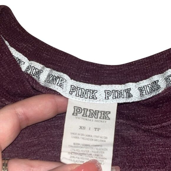 PINK Victoria’s Secret Maroon Long Sleeve Shirt - Picture 5 of 5